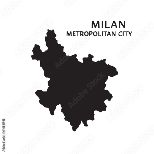 Milano Metropolitan City Simple Map