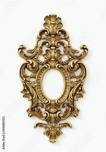 Create need Ornate wall decoration victor art on white background.