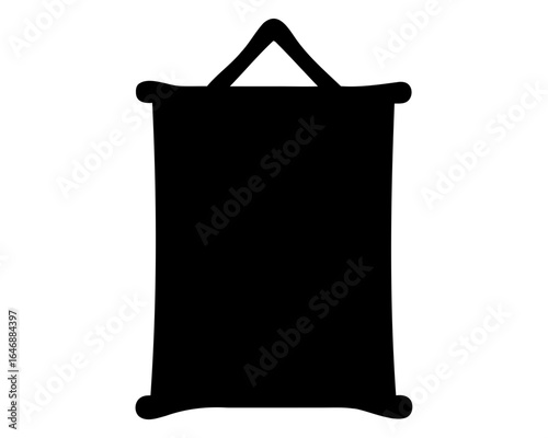 Blank hanging banner or scroll for adding your own text or design