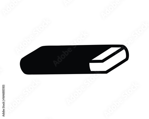 Simple flat vector icon of a closed book with visible pages