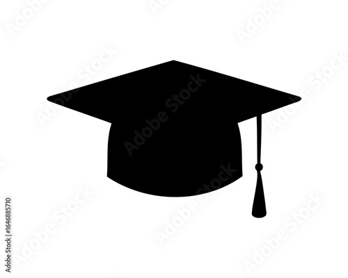 Wallpaper Mural Black silhouette of a mortarboard graduation cap representing academic achievement Torontodigital.ca