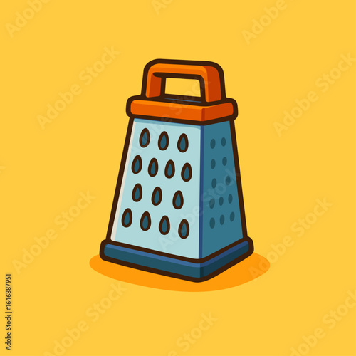 Cartoon Kitchen Grater Vector Illustration