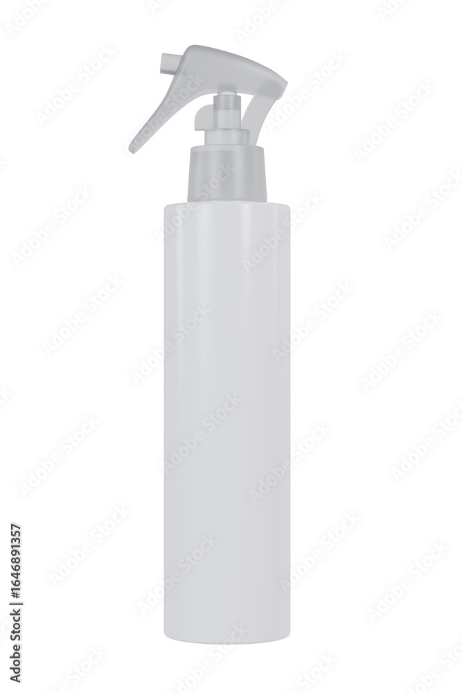Obraz premium white plastic bottle with pump spray cap, isolated on a transparent background