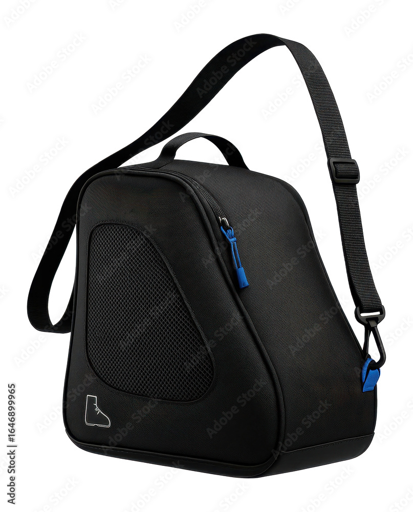 Fototapeta premium Ski boot bag with ventilation panels and removable shoulder strap for apres-ski storage