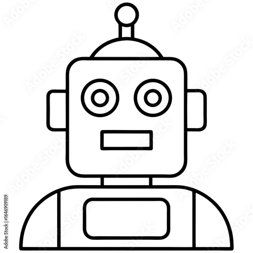 blue screen robot vector illustration