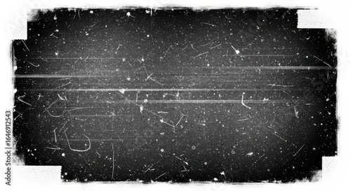 Grungy black and white film texture with scratches and dust specks grunge vintage