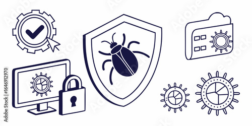 Vectores de ciberseguridad, protección de datos ante ciber ataque
