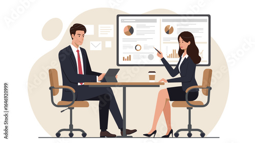 Business Meeting with Charts