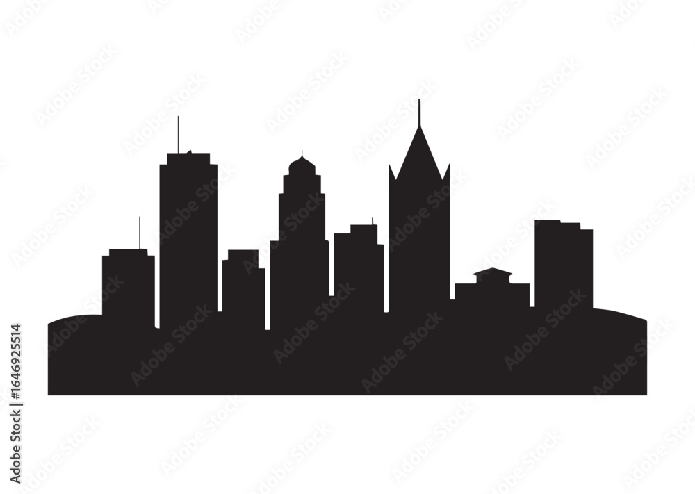 Fototapeta premium City silhouette vector illustration