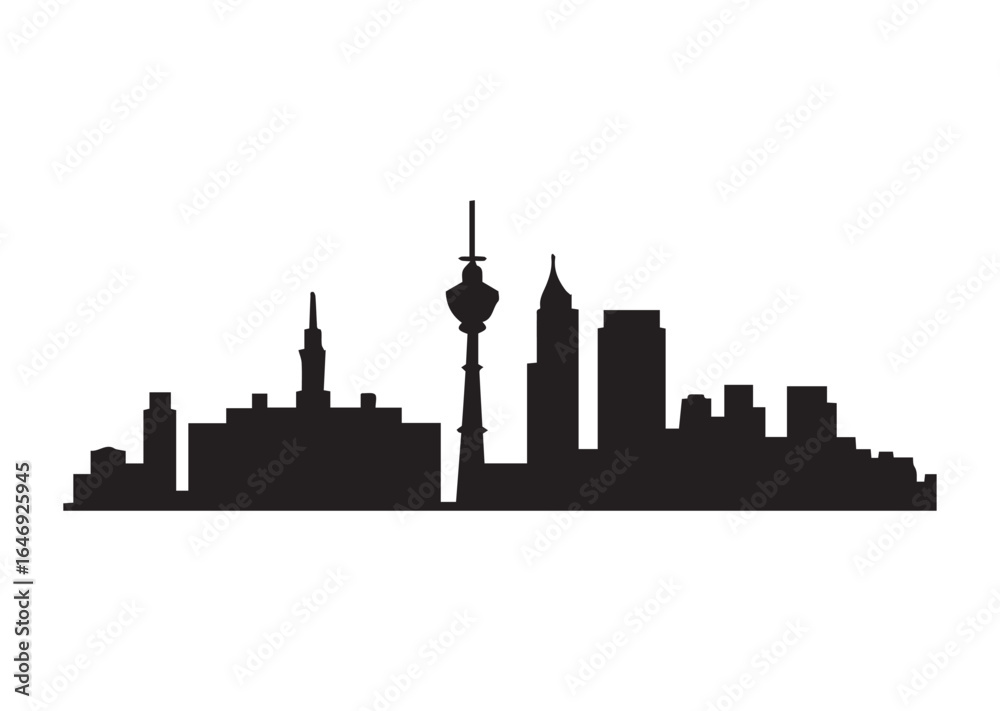 Fototapeta premium City silhouette vector illustration