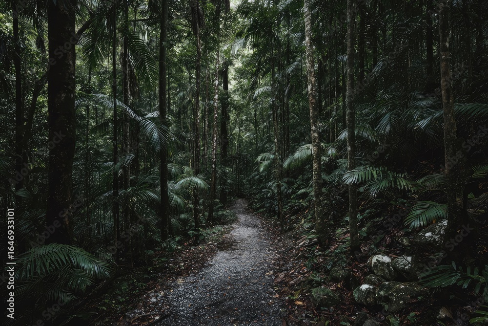 Fototapeta premium Lush rainforest path (2)