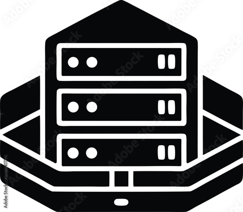 Data server vector icon.