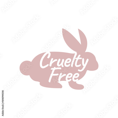 Elegant Cruelty Free Label with Soft Bunny Icon