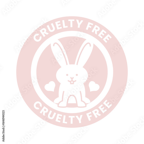 Elegant Cruelty Free Label with Soft Bunny Icon