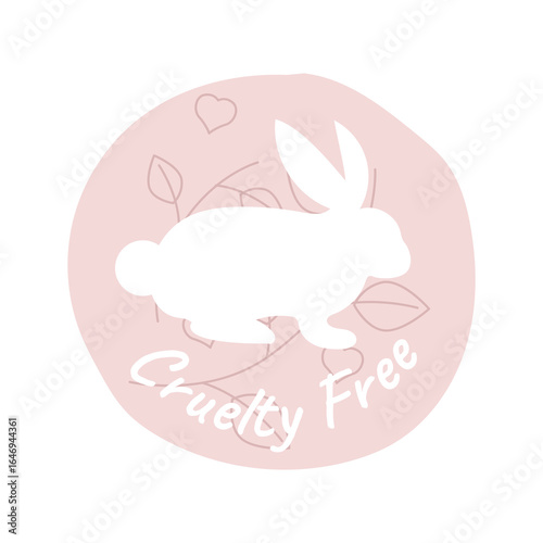 Elegant Cruelty Free Label with Soft Bunny Icon