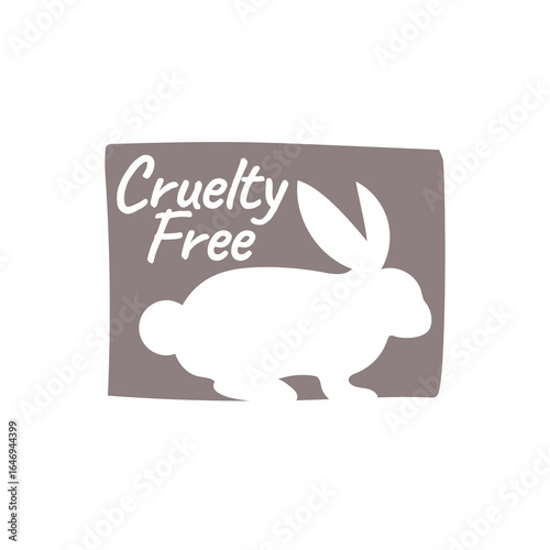 Elegant Cruelty Free Label with Soft Bunny Icon