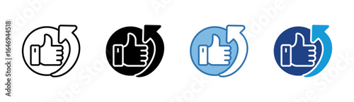 Approval icon set multiple style collection