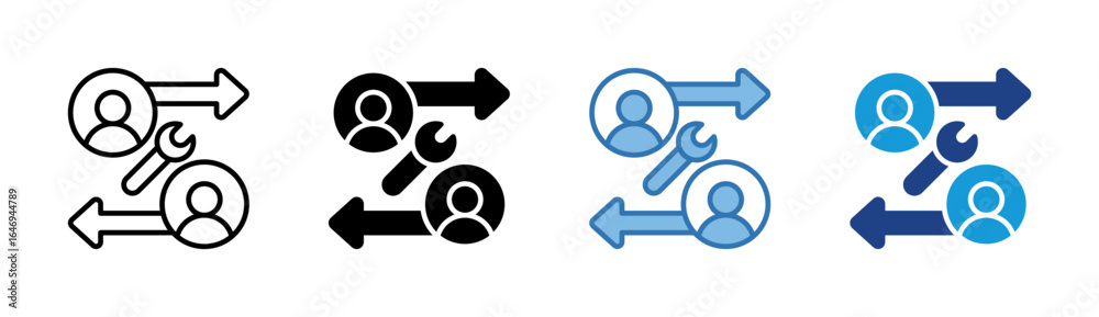 Direction Strategy icon set multiple style collection Direction Strategy icon set multiple style collection