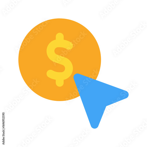 pay per click flat icon