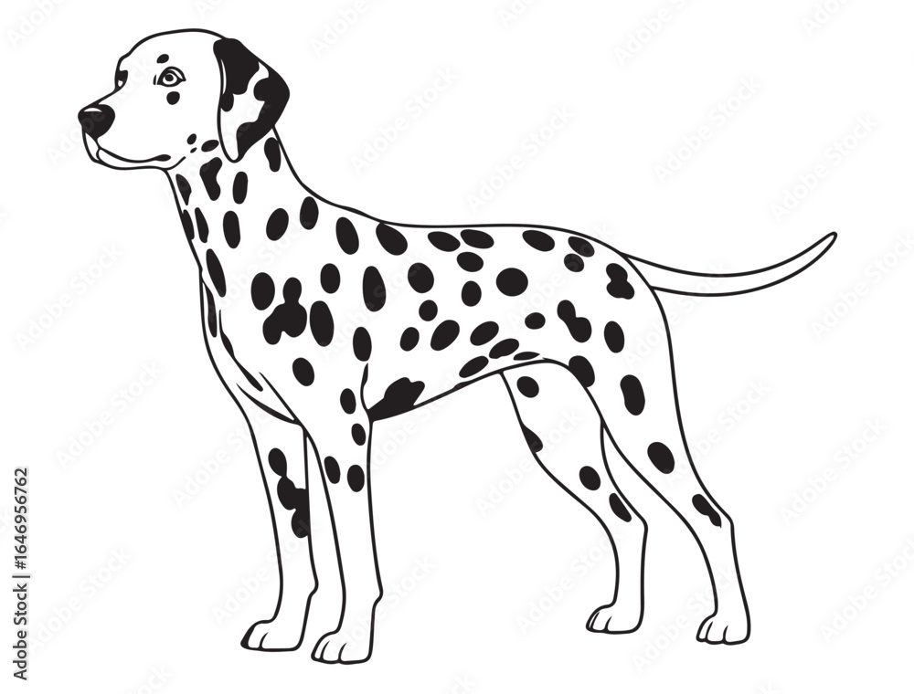 Fototapeta premium DALMATIAN SPOT DOG SILHOUETTE