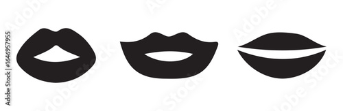 kiss lips icon vector. Lips vector silhouette. eps 10