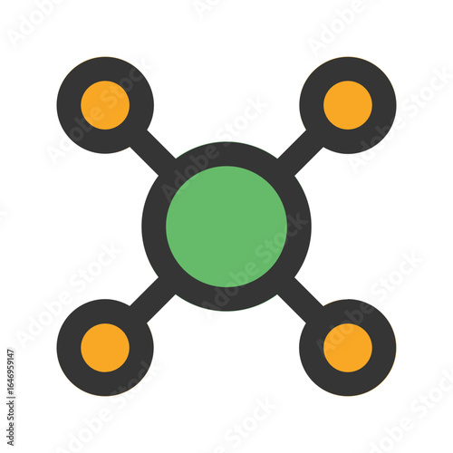 affiliate flat line icon
