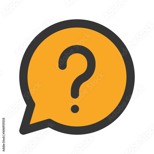 faq flat line icon