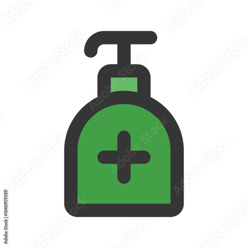hand sanitizer flat line icon