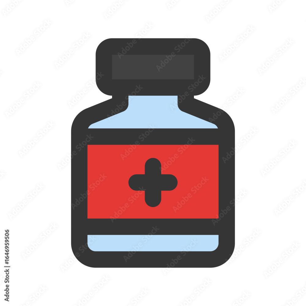 Obraz premium medicine flat line icon