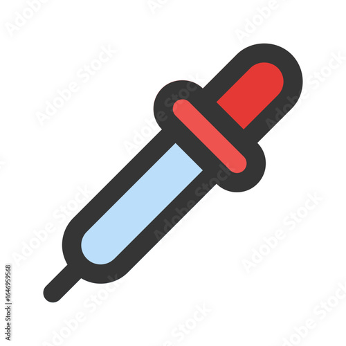 pipette flat line icon