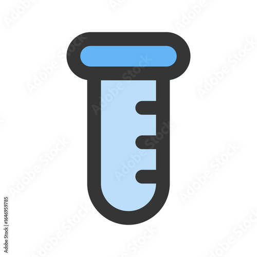 test tube flat line icon