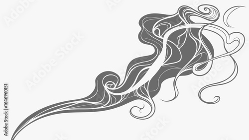 Abstract smoke vector design element for graphic design projects and creative artistic presentations use case