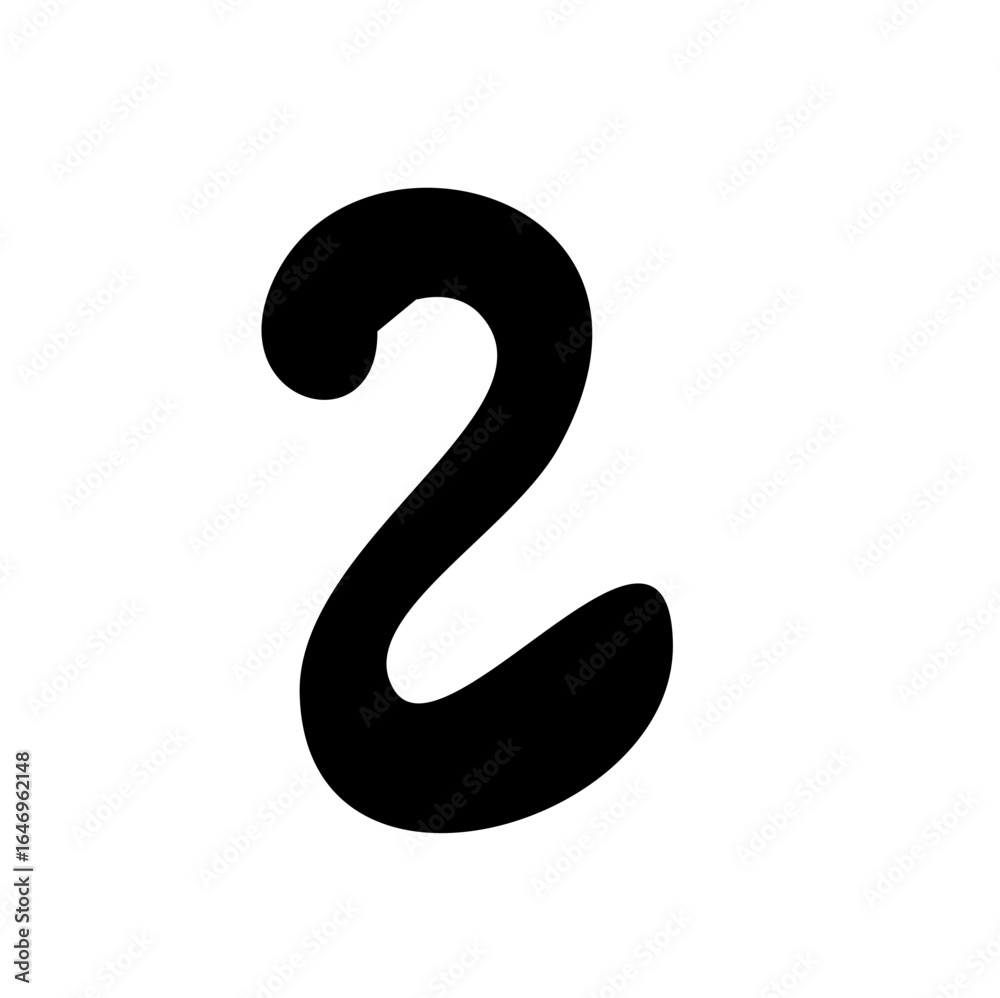 Fototapeta premium Abstract Black Y2K Number