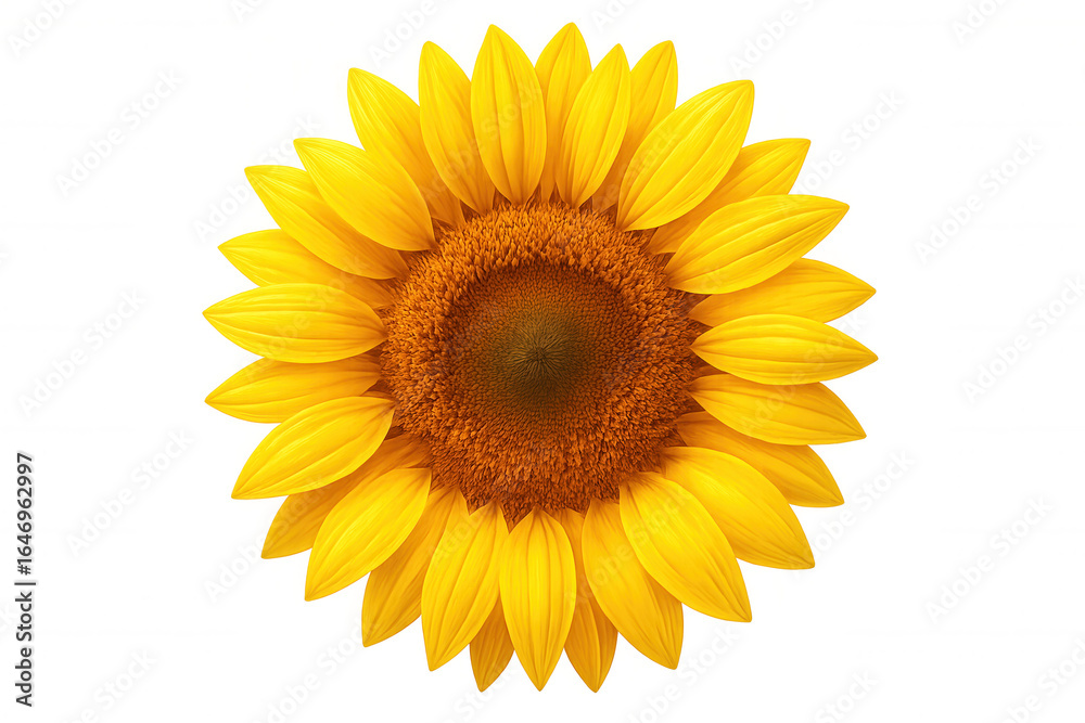 Vibrant yellow sunflower blossom opening fully, illuminating transparent background with warm seasonal radiance Vibrant yellow sunflower blossom opening fully, illuminating transparent background with warm seasonal radiance