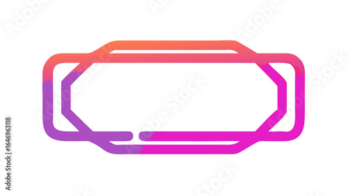 Abstract gradient shape frame border design element graphic template vector illustration background art