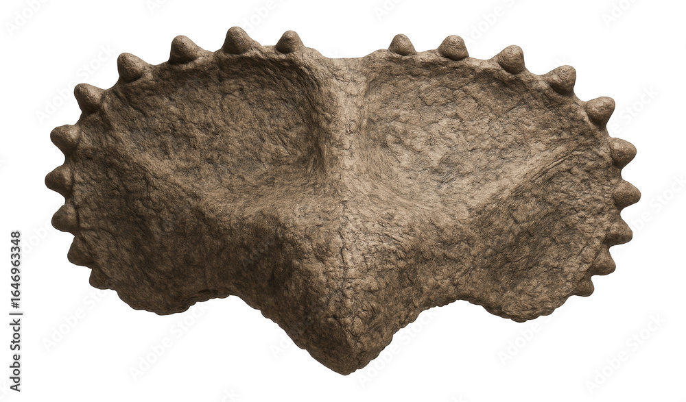 Fototapeta premium Triceratops frill with bony epoccipitals and rough surface texture