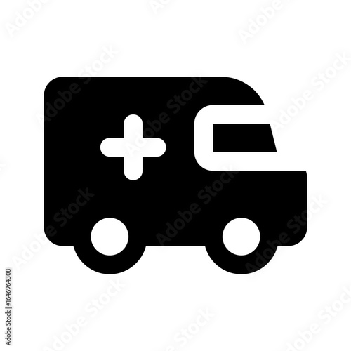 ambulance glyph icon