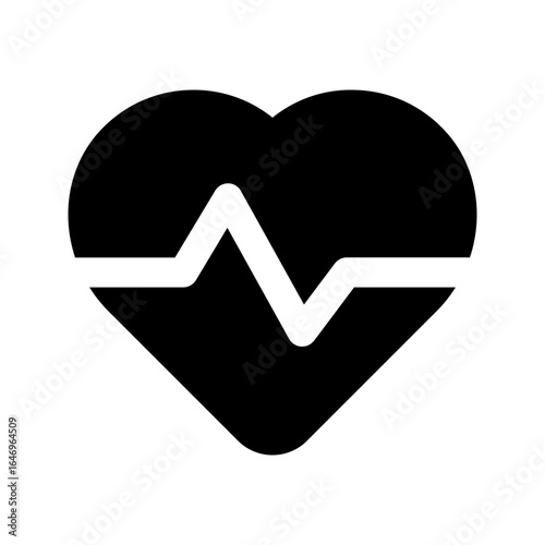 heart rate glyph icon