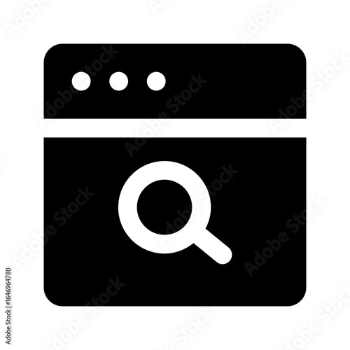 search engine glyph icon