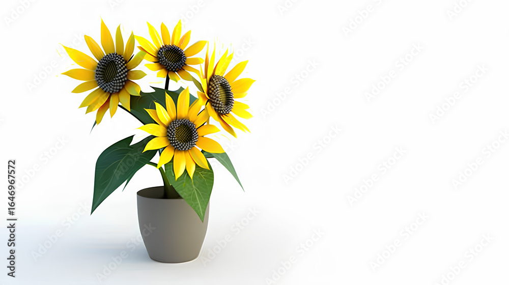 Obraz premium Sunflowers in pots