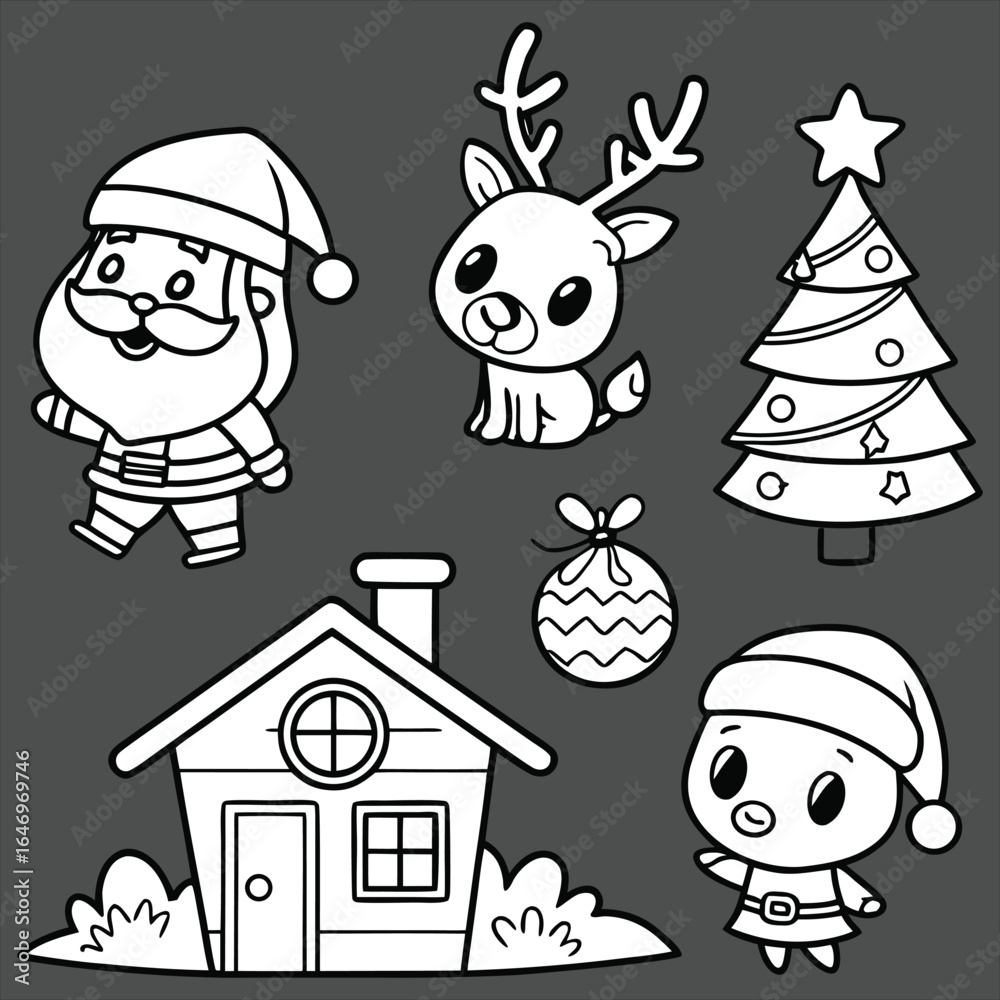 Fototapeta premium Winter Christmas composition in paper cut style .Merry Christmas text Calligraphic Lettering Vector illustration. Merry Christmas card. Winter holiday theme. Happy New Year. Christmas cartoon. 