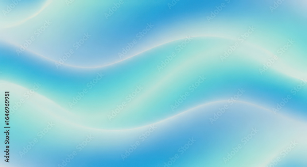 Fototapeta premium Soft Blue and Teal Gradient Waves with Glowing Edges abstract background