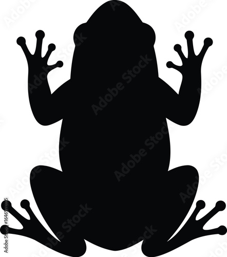 Black frog silhouette