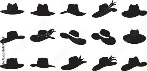 Elegant women s hats collection fashionable headwear silhouettes