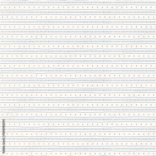 Hand drawn dot and stripe cottage core seamless pattern with a charming whimsical coquette design. Soft blue, pastel, and nostalgic print. Perfect for textiles and romantic vintage-inspired decor.