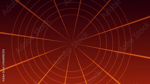 Dynamic orange gradient background with tilted radial grid lines for energetic abstract motion projects.