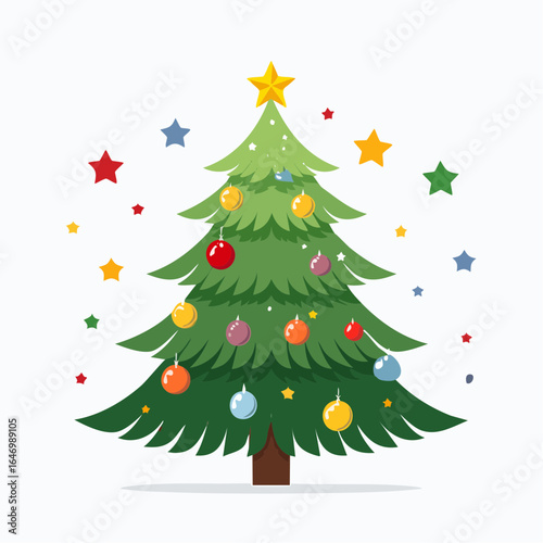 christmas tree isolated on white