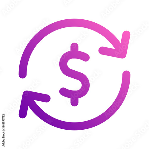 cash flow gradient icon