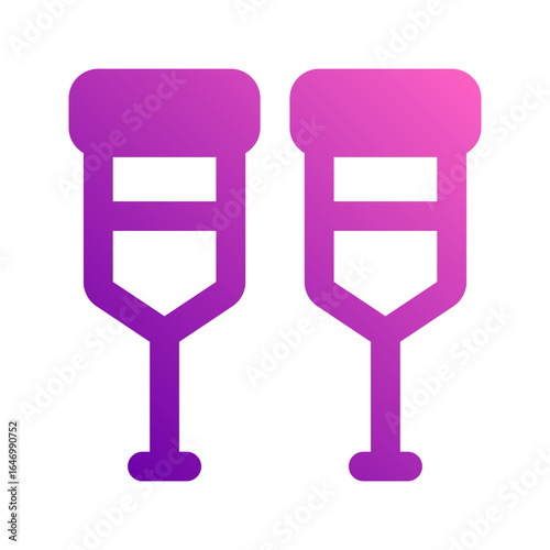 crutches gradient icon