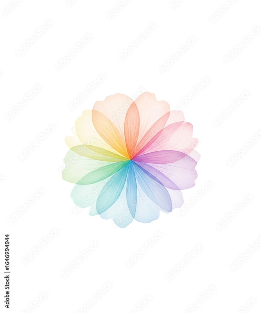 Fototapeta premium Gradient Colorful Flower Wheel